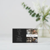 Schwarze Visitenkarte für die FotoCollage (Stehend Vorderseite)