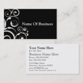 Schwarze Visitenkarten Visitenkarte (Vorne/Hinten)