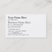 Schwarze Visitenkarten Visitenkarte (Rückseite)