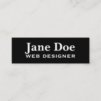 Schwarze Visitenkarten zur Anpassung Mini Visitenkarte