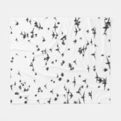 SCHWARZE VÖGEL, DIE AUF DEM HIMMEL FLIEGEN FLEECEDECKE (Vorderseite (Horizontal))