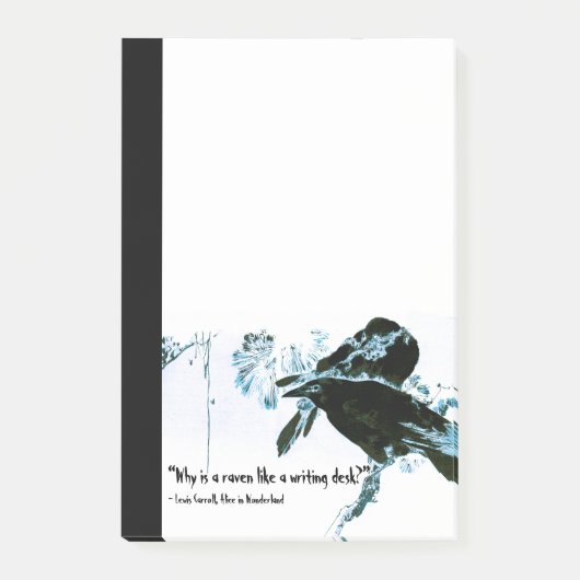 Schwarze Vögel, die Raven Post-it Klebezettel (Vorderseite)