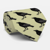 SCHWARZE VOGEL-KRAWATTE AUF EINEM SÄURENUMMERN-   KRAWATTE (Gerollt)