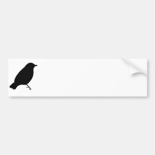 Schwarze Vogel-Silhouette-einzigartiges Autoaufkleber