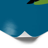 Schwarze Vogel Spaghetti-Fleischbällchen Valentins Poster (Ecke)