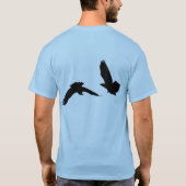 Schwarze Vögel T-Shirt (Rückseite)