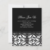 Schwarze Vögel und Lace Einladung (Rückseite)