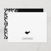 Schwarze Vögel und Lace Einladung (Vorne/Hinten)