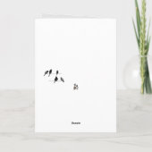 Schwarze Vögel zum Geburtstag Karte (Rückseite)
