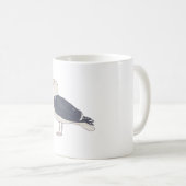 Schwarze Vogelart Kaffeetasse (VorderseiteRechts)