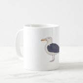 Schwarze Vogelart Kaffeetasse (Vorderseite Links)