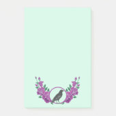 Schwarze Vogelarten Rose und "Raven Post-it Notes" Klebezettel (Vorderseite)