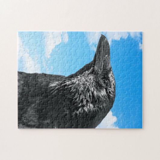 Schwarze Vogelbild Puzzle (Horizontal)
