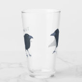 Schwarze Vogelbrille - Personalisiert Glas (Links)