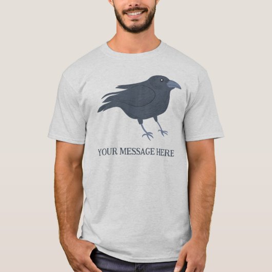 Schwarze Vogelbrille - Personalisiert T-Shirt (Vorderseite)