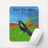 Schwarze Vogelmousepad Mousepad (Mit Mouse)