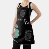 Schwarze Volldruckschlange Sweet, Medium Schürze (InSitu)