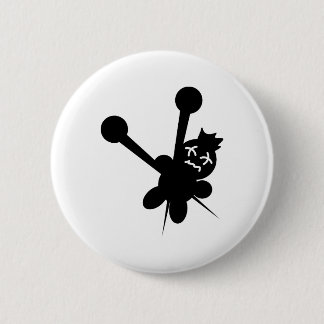 schwarze Voodoopuppen-Nadelfolterung Button
