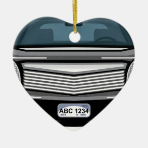 Schwarze Vorderansicht SUVs Keramik Ornament