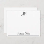 Schwarze Vorlage für handgeschriebene Text-Monogra (Vorne/Hinten)