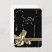 Schwarze Vorlage für Silhouette von Braut und Bräu (Vorne/Hinten)