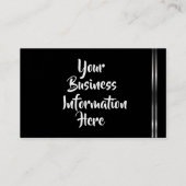 Schwarze Vorlage mit Silberstreifen und schwarzen  Visitenkarte (Rückseite)