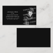 Schwarze Vorlage Visitenkarte (Vorne/Hinten)