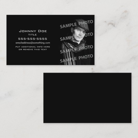 Schwarze Vorlage Visitenkarte (Vorne/Hinten)