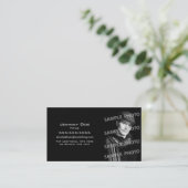 Schwarze Vorlage Visitenkarte (Stehend Vorderseite)