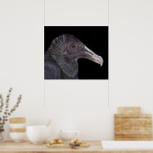 Schwarze Vulture-Illustration Poster (Küche)