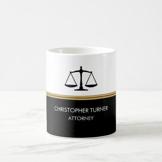 Schwarze Waage Kaffeetasse (Mittel)