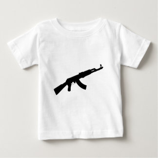 Schwarze Waffe ak 47 Ikone Baby T-shirt