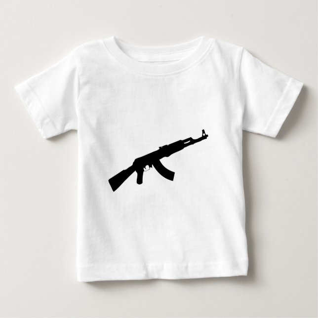 Schwarze Waffe ak 47 Ikone Baby T-shirt (Vorderseite)