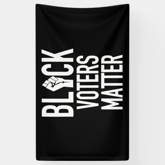  schwarze Wähler Banner (Vertikal)