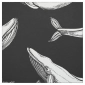 Schwarze Wale Stoff (Muster)