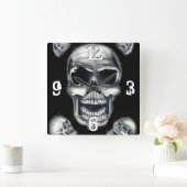 Schwarze Wall-Uhr Quadratische Wanduhr (Zuhause)