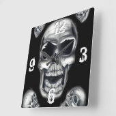 Schwarze Wall-Uhr Quadratische Wanduhr (Winkel)