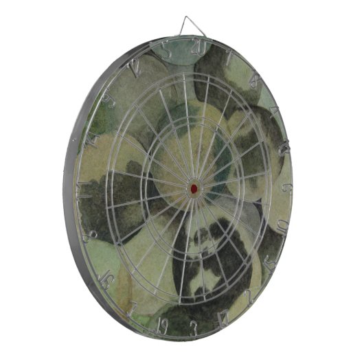 Schwarze Walnüsse Dartscheibe (Vorderseite Links)