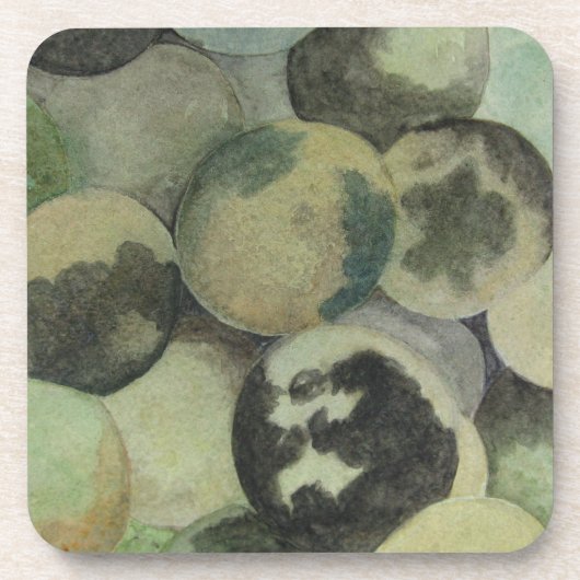 Schwarze Walnüsse Getränkeuntersetzer (Vorderseite)