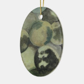 Schwarze Walnüsse Keramik Ornament (Links)