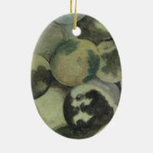 Schwarze Walnüsse Keramik Ornament (Hinten)