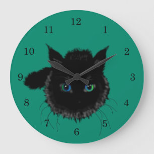 Schwarze Wand-Uhr - benutzerdefinierte Farben Große Wanduhr