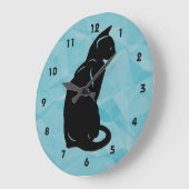 Schwarze Wand-Uhr Große Wanduhr (Winkel)
