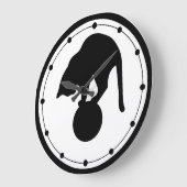 Schwarze Wand-Uhr Große Wanduhr (Winkel)