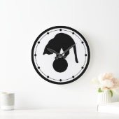 Schwarze Wand-Uhr Große Wanduhr (Zuhause)