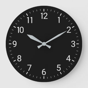 Schwarze Wanduhr