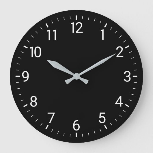 Schwarze Wanduhr (Vorderseite)