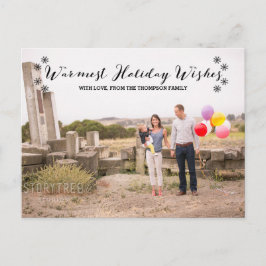 Schwarze Wärme Urlaub wünscht Foto Postkarte