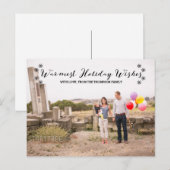 Schwarze Wärme Urlaub wünscht Foto Postkarte (Vorne/Hinten)