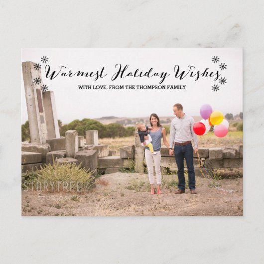 Schwarze Wärme Urlaub wünscht Foto Postkarte (Vorderseite)